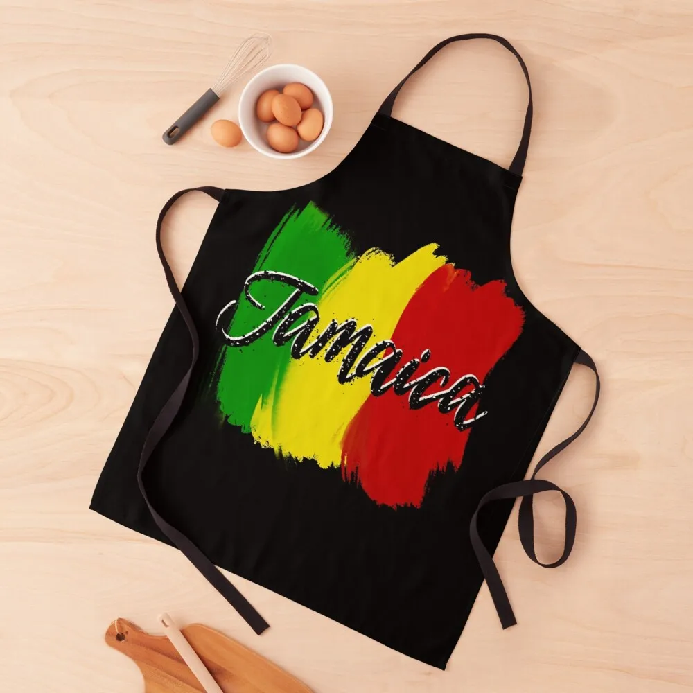 

Jamaica Logo textApron Kitchen accesories household gadgets kitchen for girls