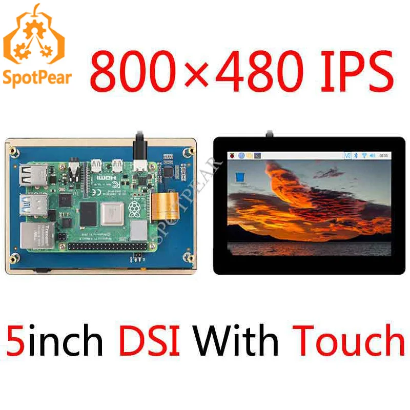 

Raspberry Pi 5inch DSI LCD Module 5 inch Display capacitive touch screen IPS 800×480