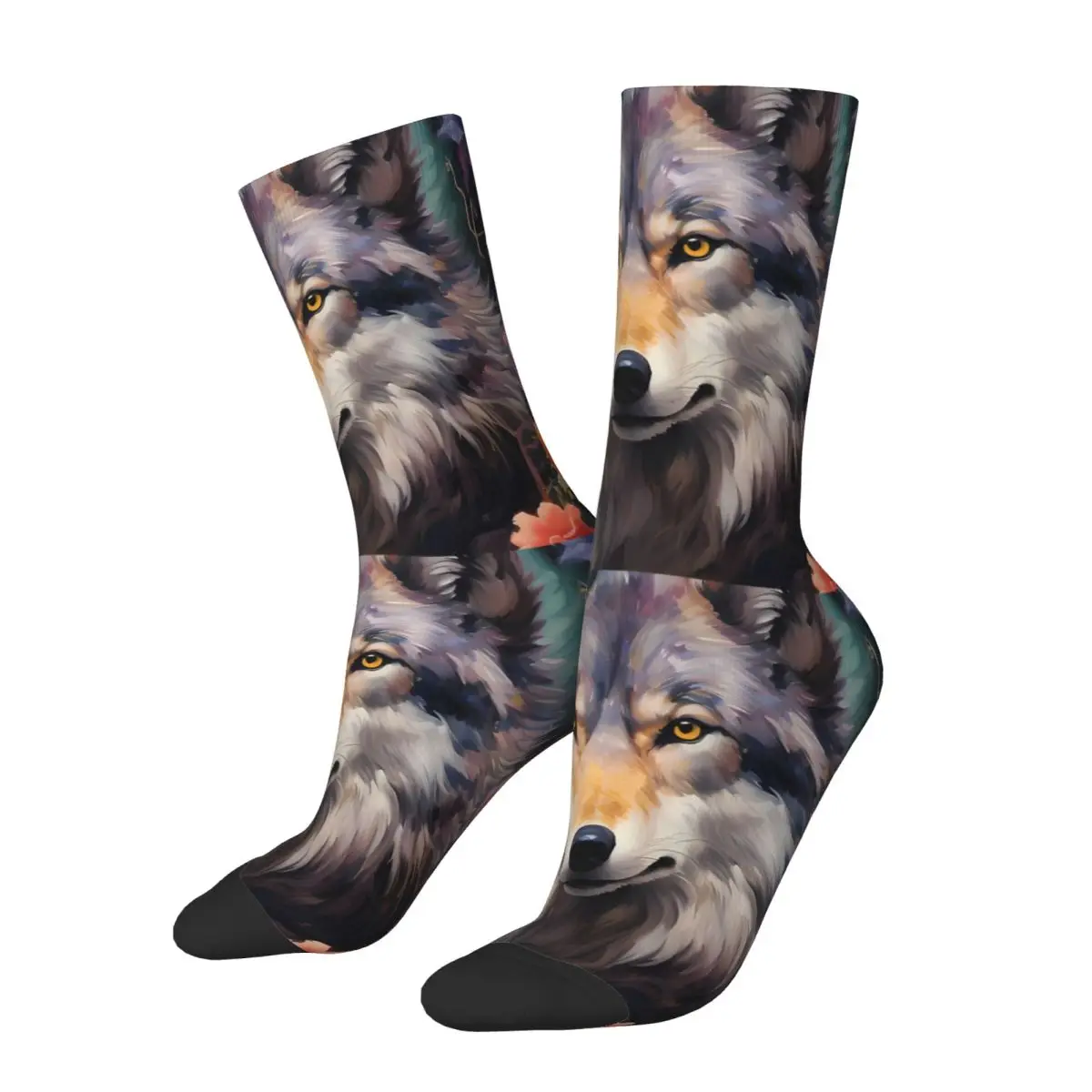 Wild Wolf Sock Printed Man Polyester