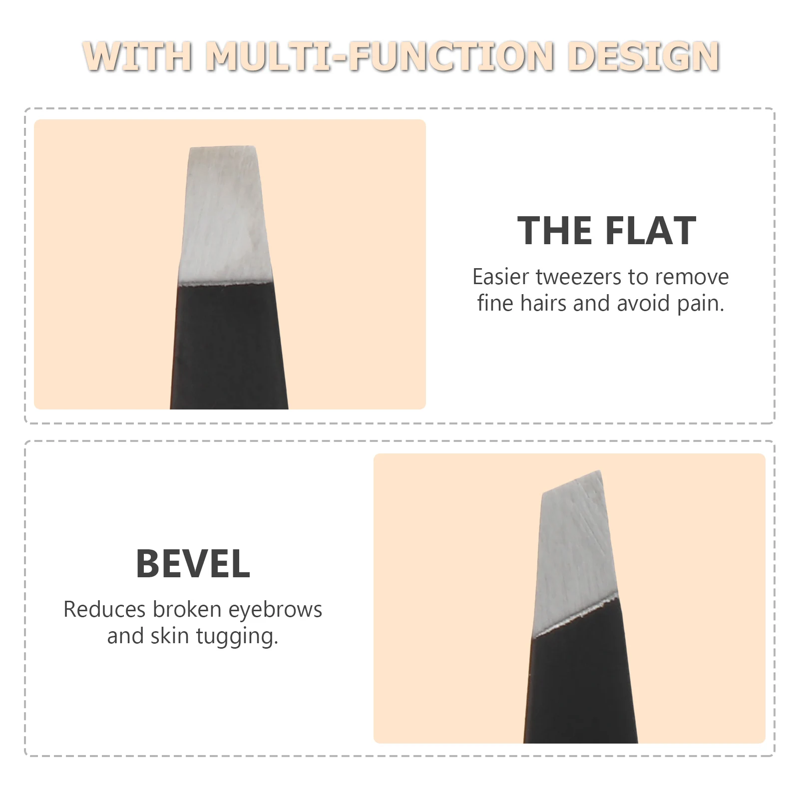 

Eyebrow Tweezers Clips Tool Facial Grooming Beauty Salon Practical Stainless Steel Ergonomic Design Easy to Carry for Eyebrows