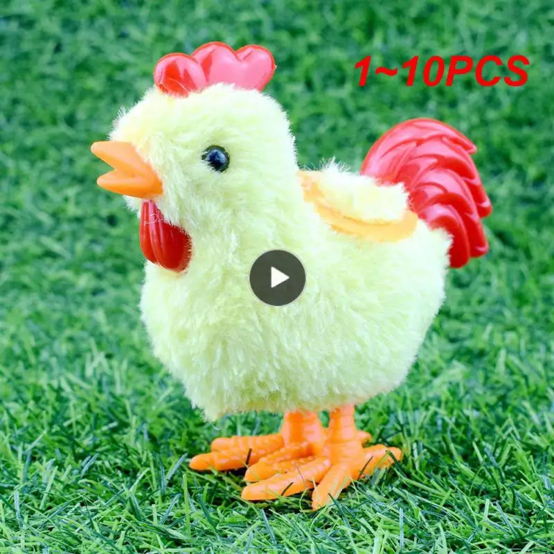 

1~10PCS Cute Plush Wind Up Chicken Kids Educational Toy Jumping Walking Chicks Toys For Children Baby Gifts Classic Toys Random