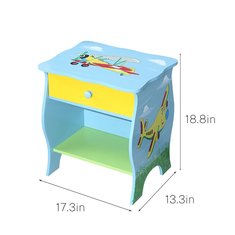 Детский прикроватный шкаф для детей, прикроватная тумбочка с выдвижным ящиком для хранения, прикроватный столик, красочный Забавный для детской комнаты, материал МДФ