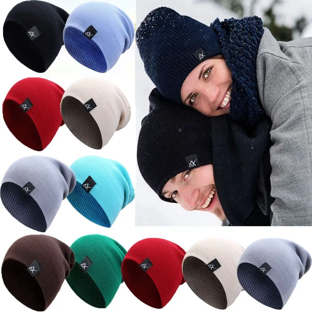 High Quality Ladies Casual Cap Solid Cute Winter Autumn Hats Warmer Bonnet Female Beanie Caps Knitted Beanies