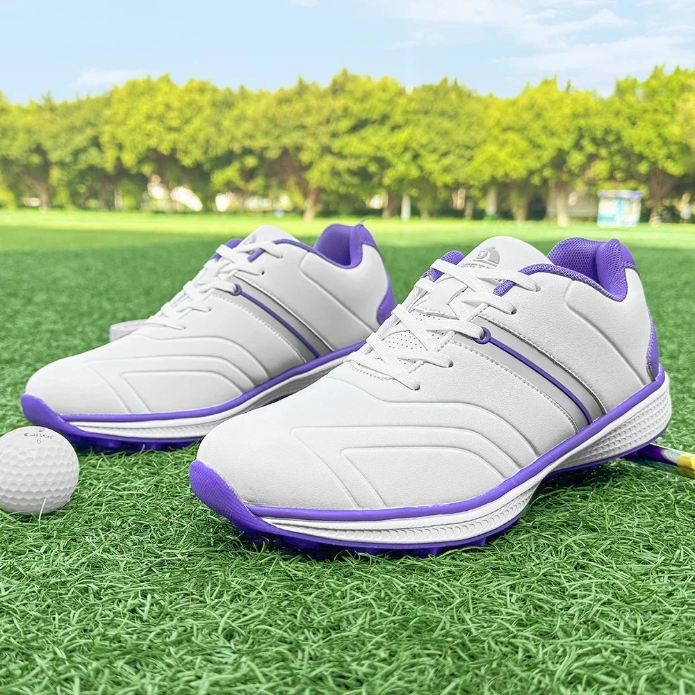 Professional Womens Golf Sport Shoes Studs Female Athletic Golfer Training Sneakers Purple Girls Big Size 41 42 43 Golfing Shoes