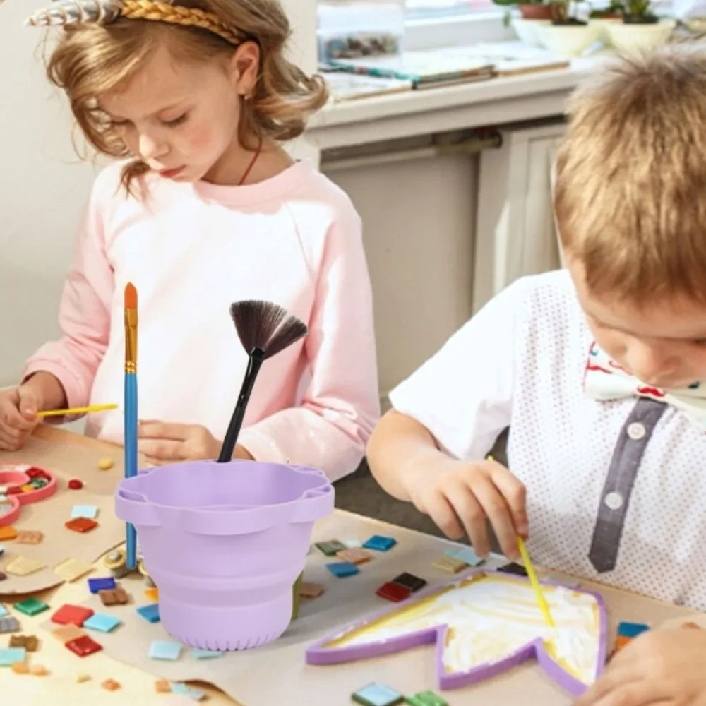 Limpiador de brochas de maquillaje perezoso de silicona, secador rápido plegable, taza de limpieza para esponjas de polvo, almacenamiento reutilizable, soporte para brochas de maquillaje, herramientas de belleza