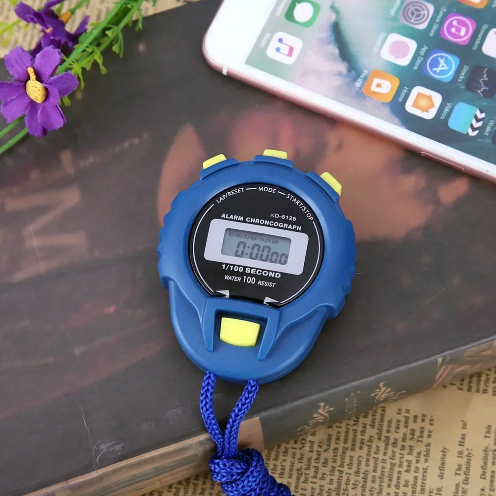 Cyfrowy zegar LCD Przenośny ręczny sportowy stoper Cyfrowy wyświetlacz Fitness Timer Licznik do sportowego stoper Chronograf