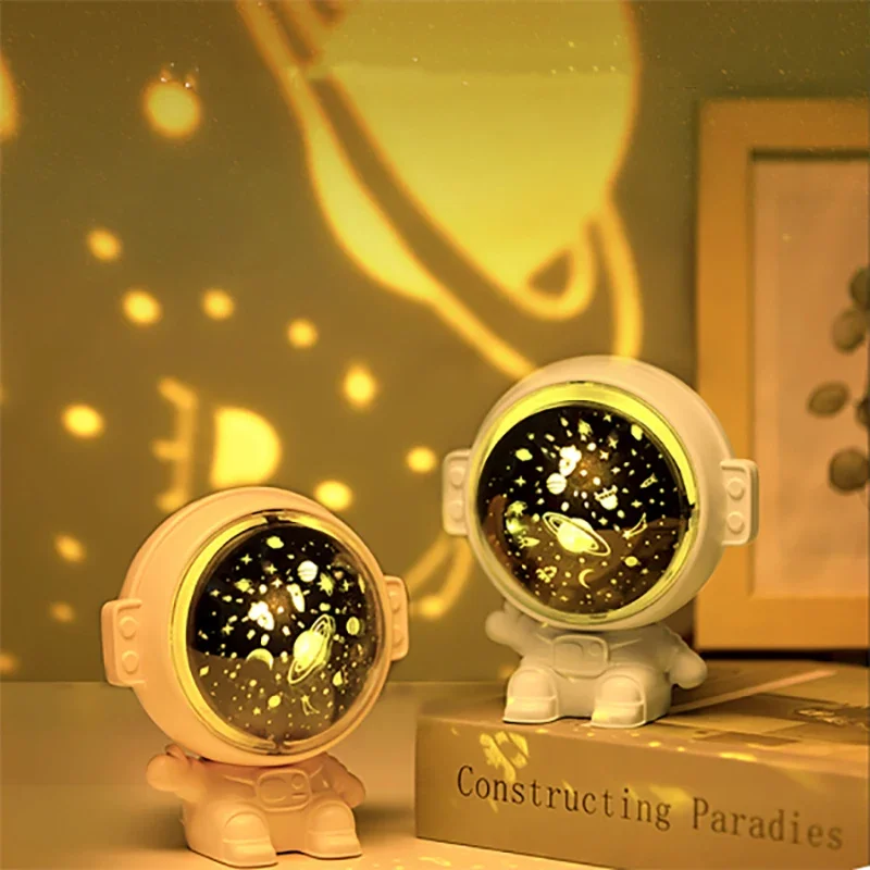 Galaxy Star Projector Starry Sky Ambient Night Light Astronaut Lamp Spaceman Projection Room Decor Child Kid  Galaxia Projetor