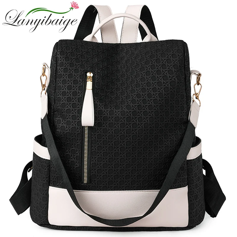 Mochila de nailon de alta calidad para mujer, bolso escolar de diseñador de lujo, resistente al agua, antirrobo, a la moda