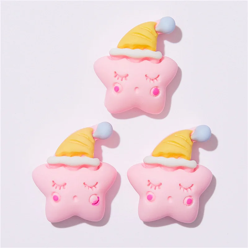 10 stücke Cartoon Regenbogen Stern Wolke Mond Flatback Stein Figur Harz Cabochons Scrapbooking Liefert DIY Schmuck Haarnadel Handwerk – Detail 13