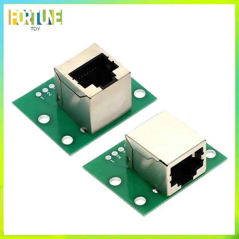5pc Rj45 Ethernet Port Adapter Board 8p Vertical Horizontal Network Interface Converter Pcb Test Terminal Board For Wiring