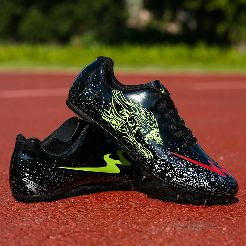 

Fashion Men Women Track and Field Nail Shoes Running Training Ultra Light Soft Track and Field Athletes Running Spiked Shoes