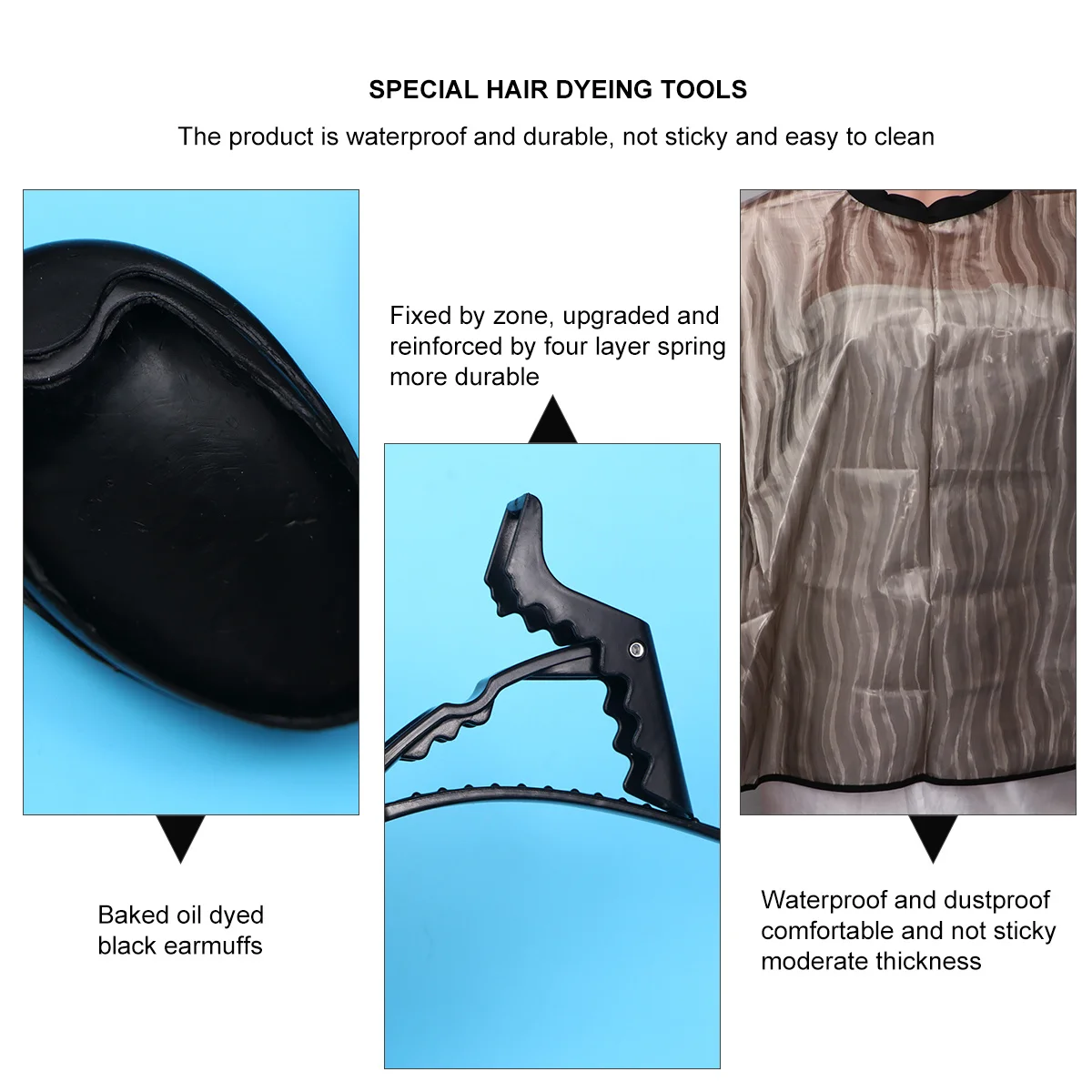 

15 шт., набор для окрашивания волос, черный профессиональный набор инструментов для домашнего использования, в комплект входит кисть, перчатка, наушник, чаша, накидка, венчик, легкий вес, нет