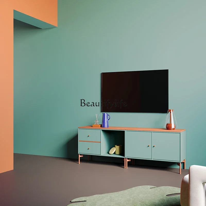 

XX39Dopamine color TV cabinet can be hung