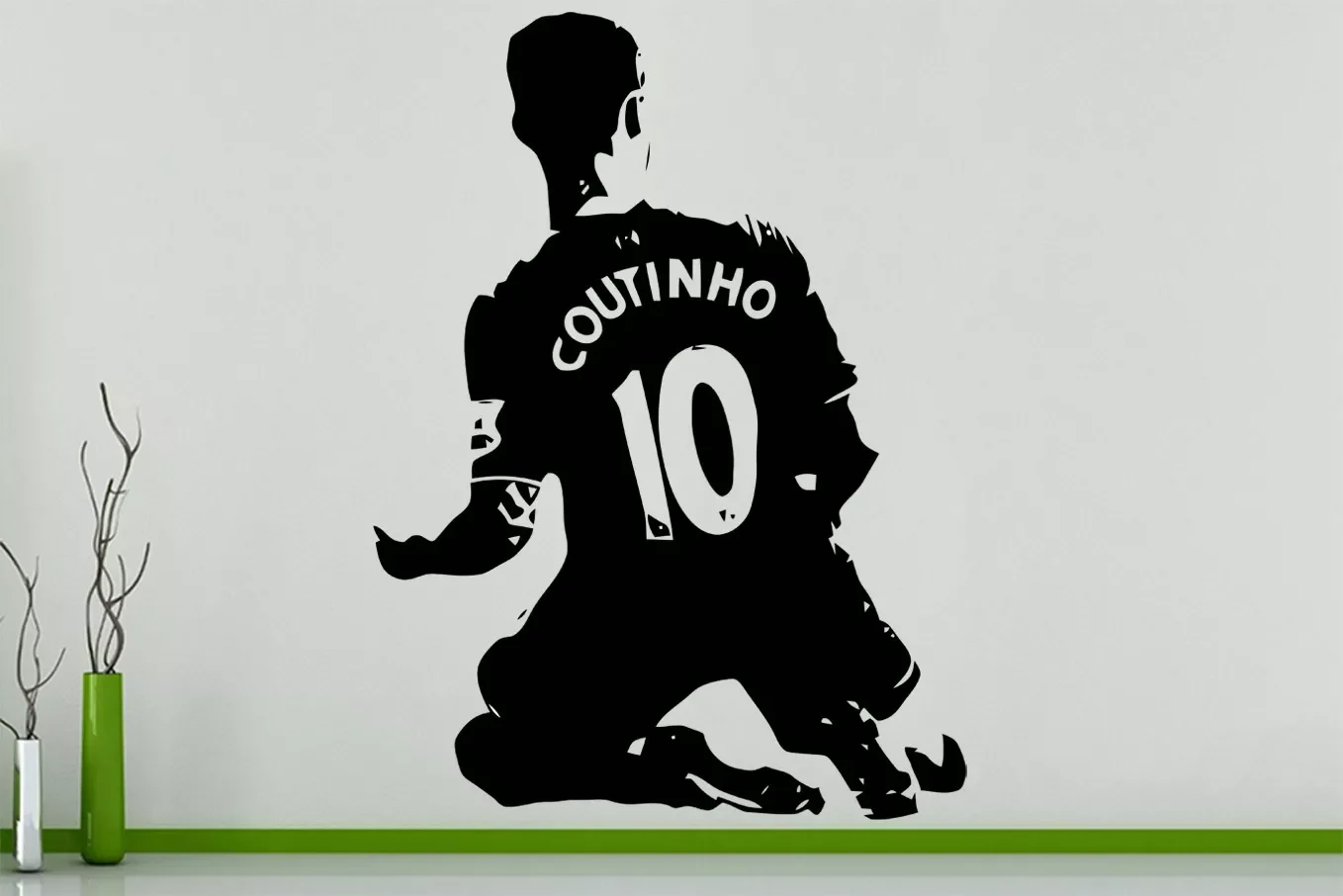 

Philippe Coutinho Brazilian footballer football soccer player self-adhesive removable Wall Sticker Art Decal Mural Decor