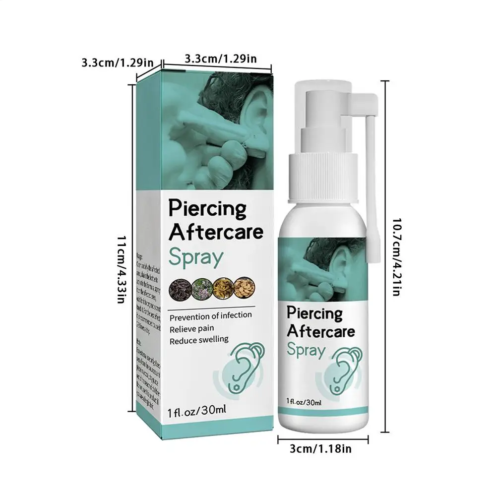 Gentle Liquid Cleaner Fluid Spray Piercing Aftercare Mist Ear Piercing Care Solution For Ear Nose Belly Piercings Gentle Mist image 3