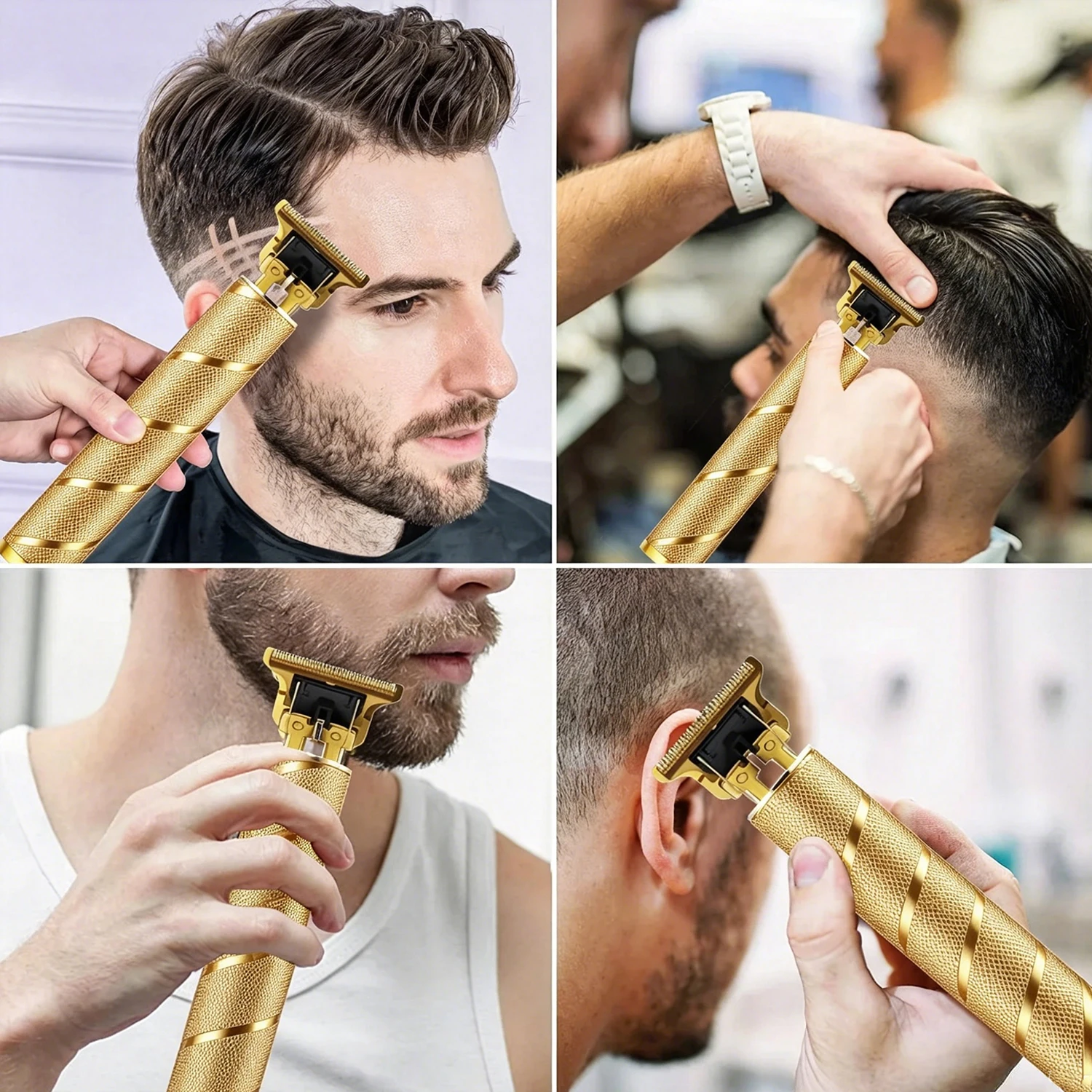 Professional Finishing Hair Clipper Men Electric Cordless Hair Trimmer T-Blade Carving Bald head Hair Cut Machine
