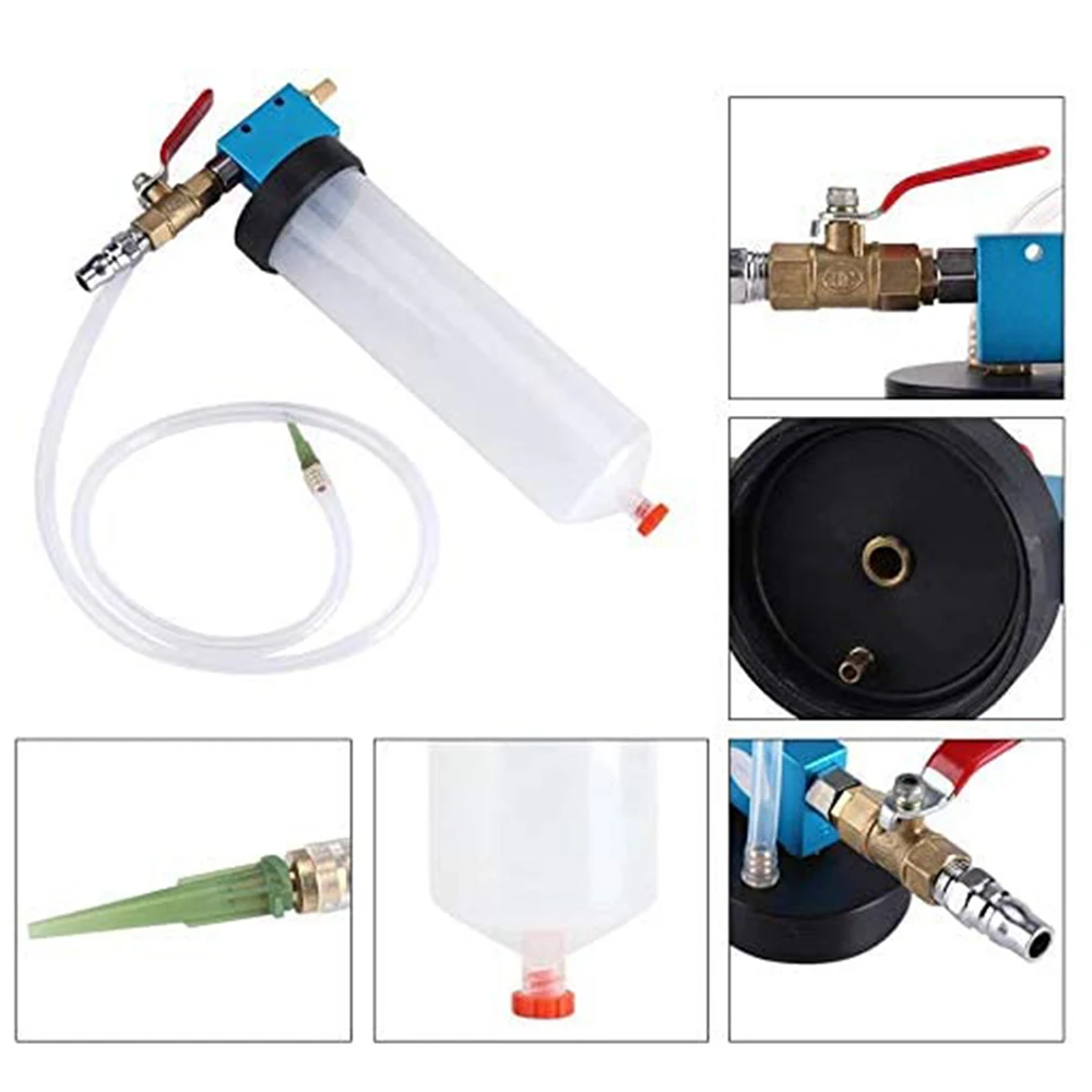 Pneumatic Vacuum Brake Bleeder Tool Auto Car Brake Fluid Extractor & Drained Oil Change Kit