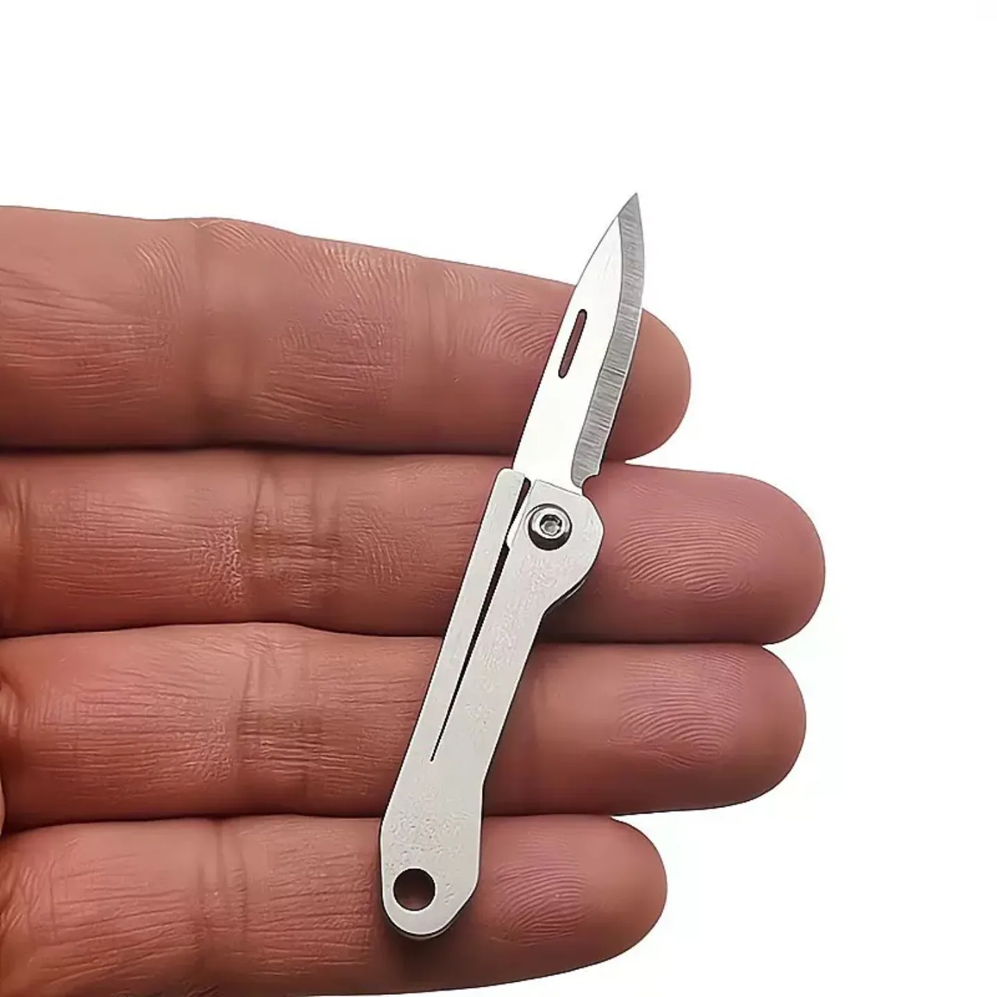 Titanium Alloy Mini EDC Knife Keychain Hanging Outdoor Multi-Tools Camping Equipment Unboxing Compact Tactical Knive
