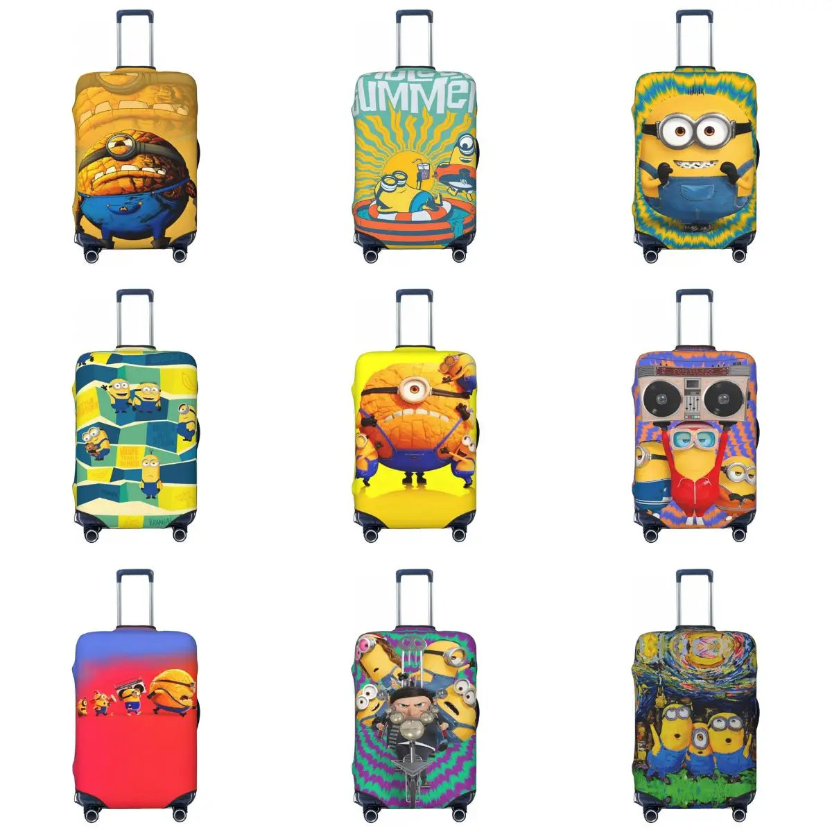 Minions The Rise Of Gru Suitcase Cover Practical Travel Protector Luggage Accesories Flight