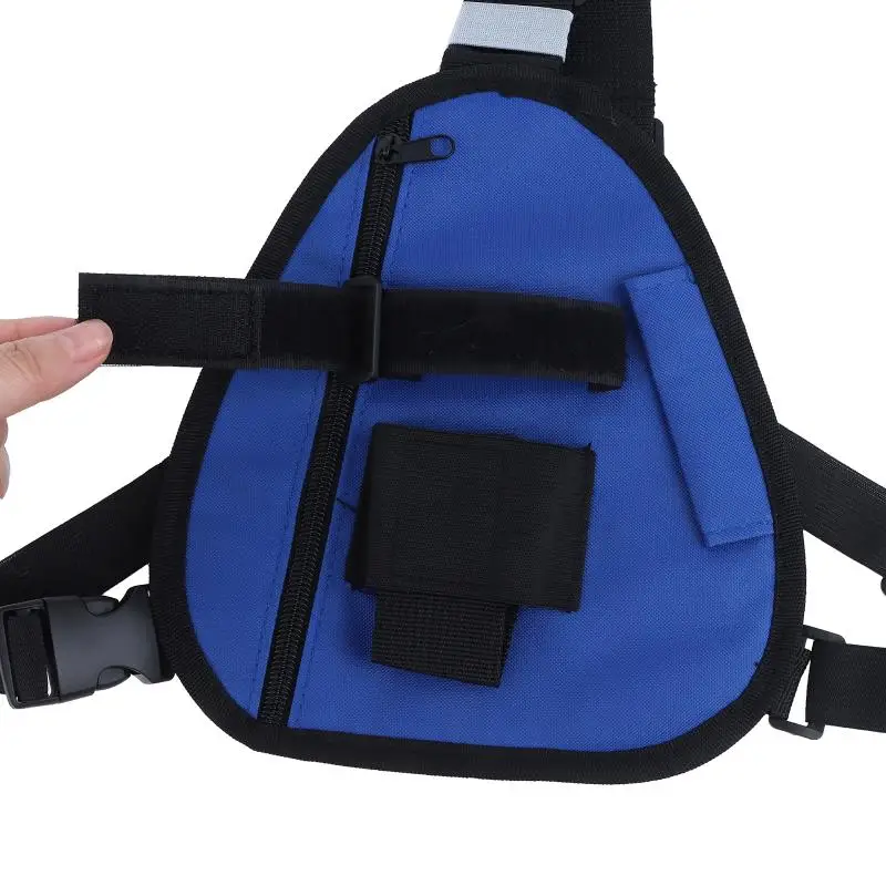 Dreieckige Brusttasche, multifunktionale Walkie-Talkie-Aufbewahrungstasche, Umhängetasche, verstellbarer Riemen für den täglichen Gebrauch beim Radfahren im Freien – Detail 8