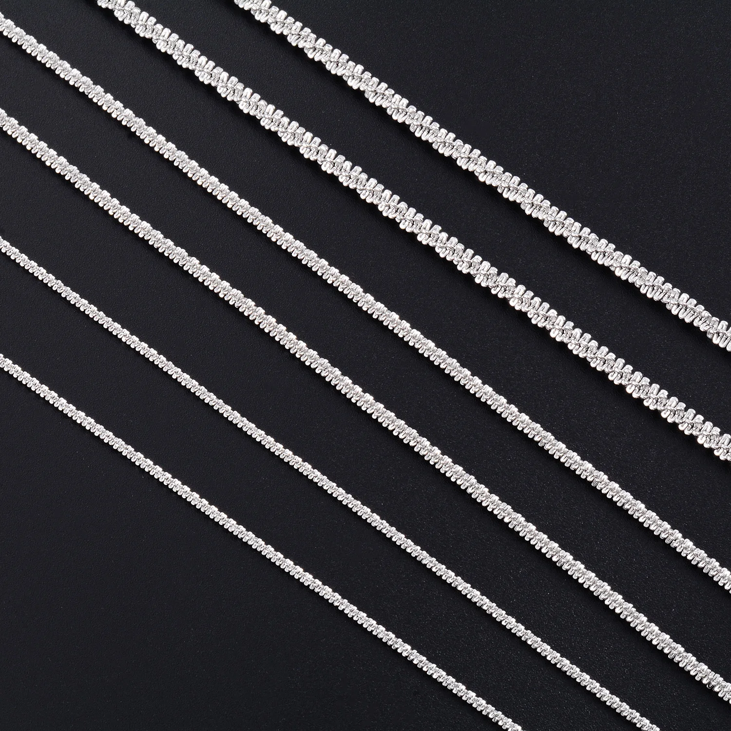 Glänzend versilberte Kohlrübenkette Fußkettchen aus Edelstahl, hochwertiger Schmuckzubehör für Frauen, Geschenk. – Detail 5