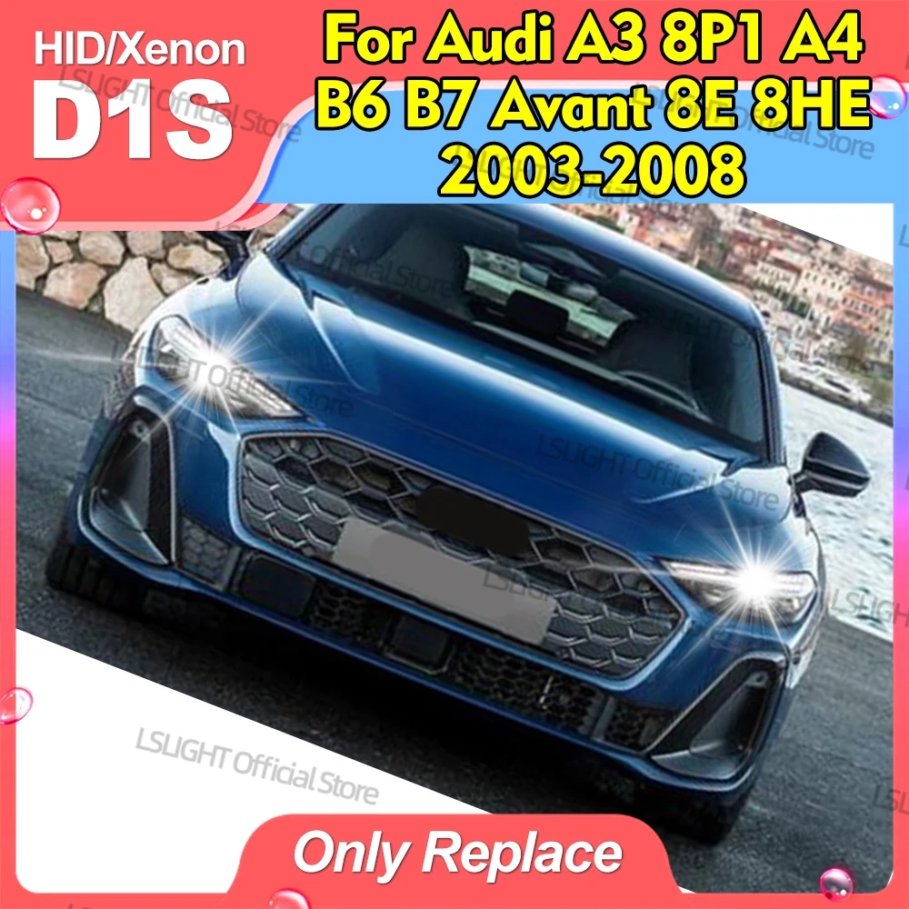 2x HID Xenon  Bulbs 6000K 8000K 10000K 35W Headlight Lamps D1S D1 For Audi A3 8P1 A4 B6 B7 Avant 8E2 8EC 8ED 8HE 2003 2004-2008
