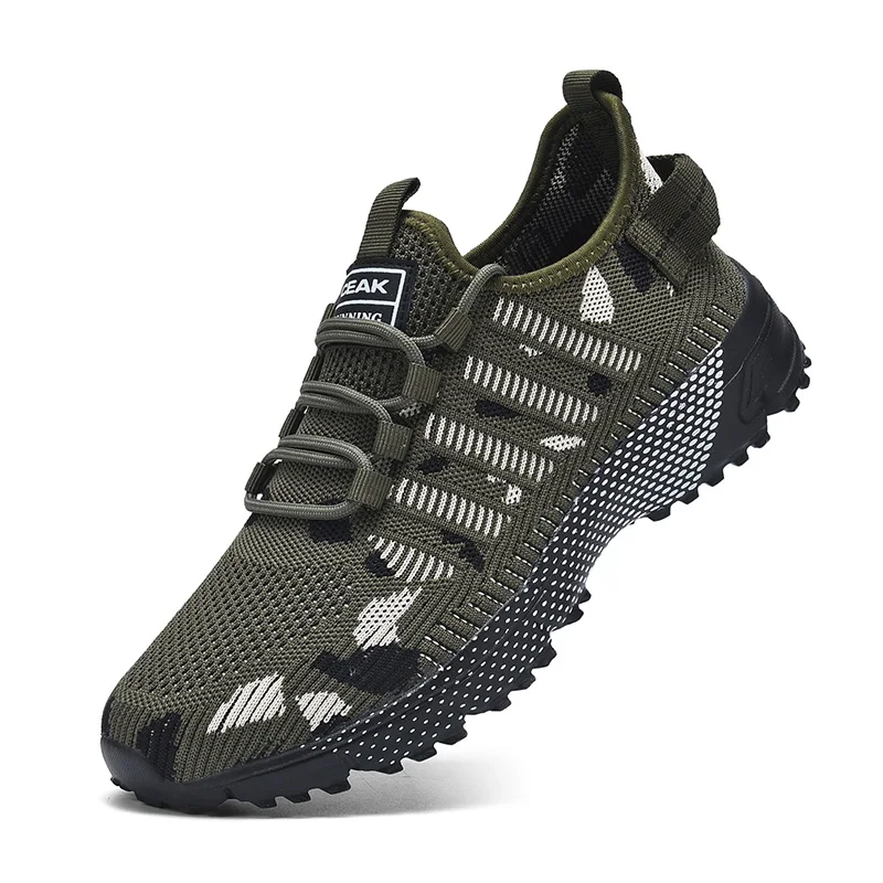 New non-slip men's shoes versatile mesh fly-woven sports shoes casual shoes men's fashion, lightweight and breathable running