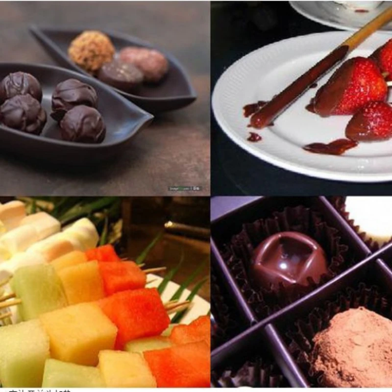 110V/220V home Stainless steel Triple chocolate fountain machine mini melting pot Electric party fuente de chocolates