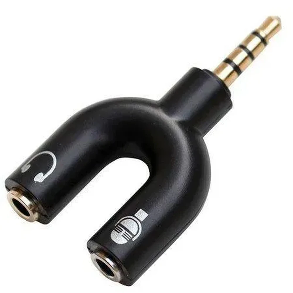 Y Plug Adapter P2 X P3 Splitter Headset Fone Microphone