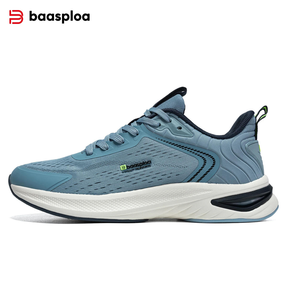 2024 Baasploa Men Sport Shoes Fashion Breathable Running Shoes Lightweight Men Brand Casual Sneakers Antiskid New Arrival