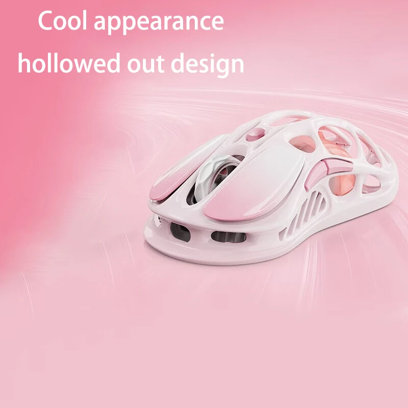 GravaStar M1 PRO Mouse Wireless/Wired Bluetooth Gaming Home Gaming Pink Mouse Omron Blue Dot Micro Motion 26000DPI RGB Light Eff