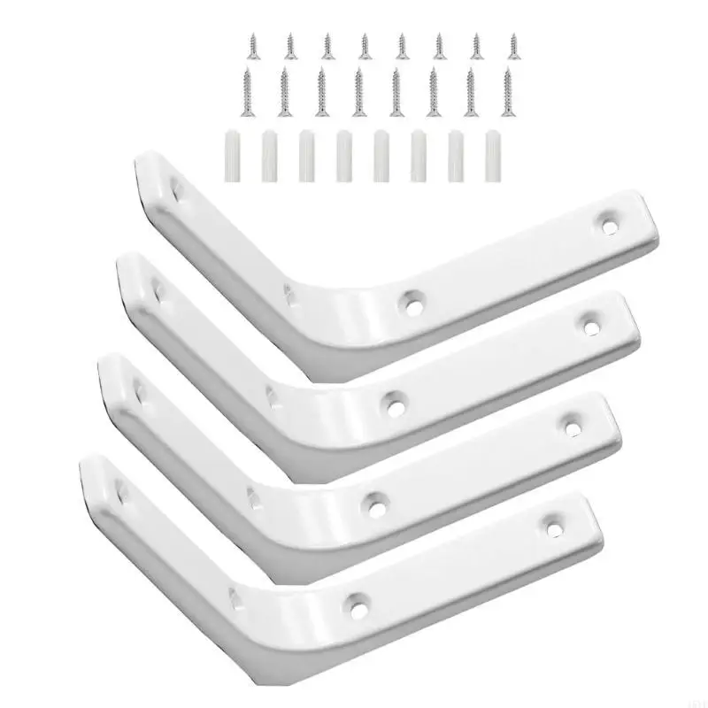 4Pcs Wall Mounted Floating Shelf Support Brackets for Enhances Storage Solution