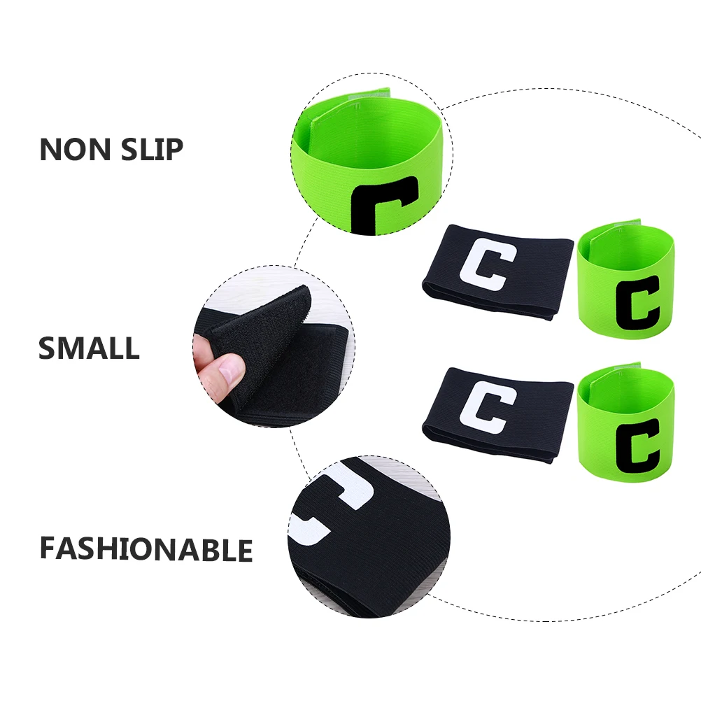 4 قطع من أربطة كابتن كرة القدم الاحترافية المقاومة للاهتراء، شارات متينة قابلة لإعادة الاستخدام، ملحقات كرة السلة وكرة القدم المحمولة #4