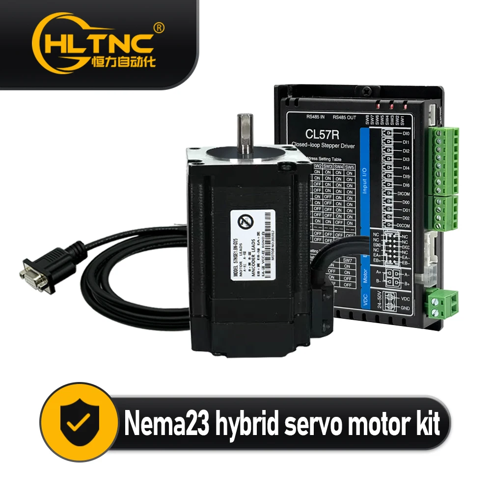 HLTNC Motor Kit Nema23 57 Closed Loop Motor Paso a Paso With RS485 Modbus Digital Motor Driver CL57R Hybrid Servo Driver for CNC