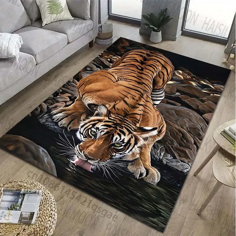 

HD-Tiger ковер с принтом питьевой воды для гостиной, спальни, прикроватной тумбочки, ванной комнаты, напольный коврик, прочный коврик для дивана, домашний декор