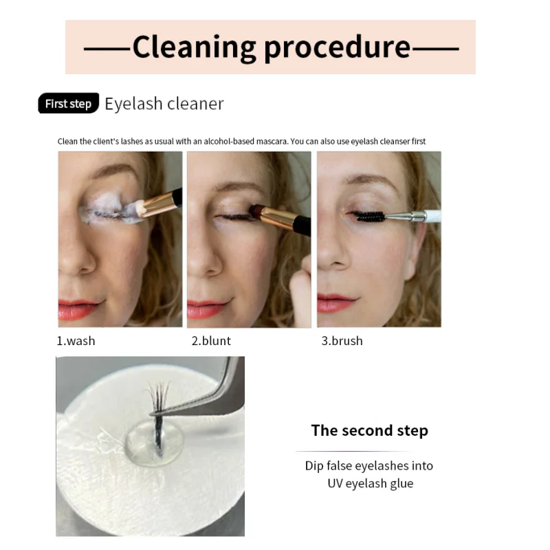 Mini lâmpada de enxerto de extensão de cílios UV recarregável portátil, cura rápida para cola, luz de pinça sem fio