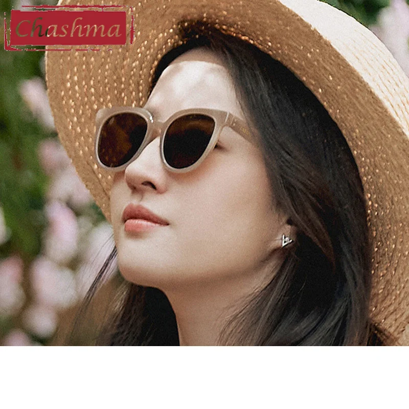 Chashma Gafas Lady Myopia Polarized Glasses Prescription Round Driving UV 400 Protection Sunglasses