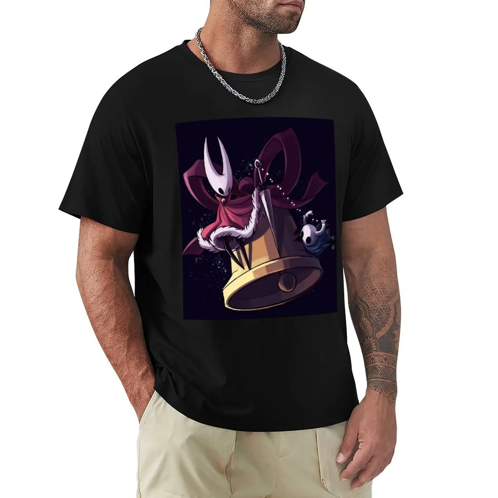 hollow knight - christmas T-Shirt Large Size Short Sleeve T-Shirt