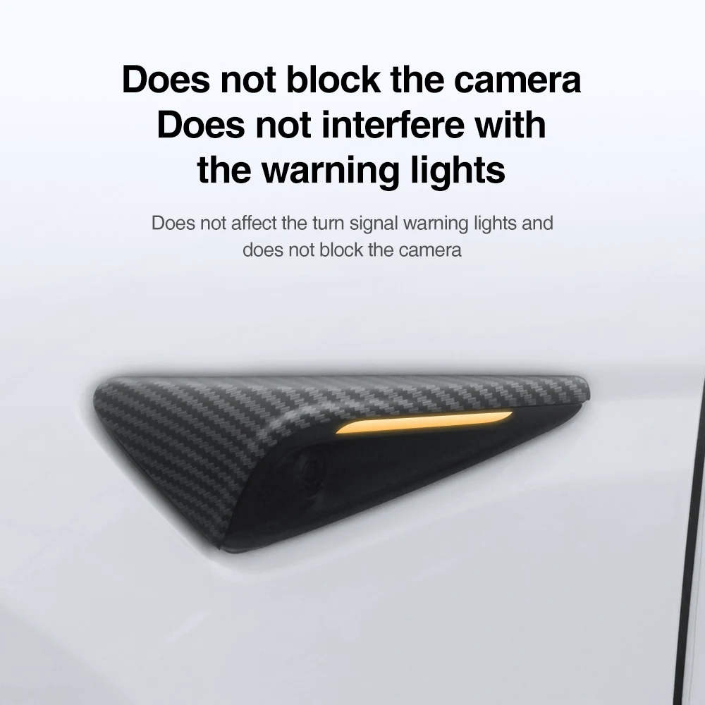 غطاء حماية للكاميرا الجانبية من Model Y Juniper لـ Tesla Model 3 Highland 2025 ملحقات السيارة غطاء حماية من ألياف الكربون ABS