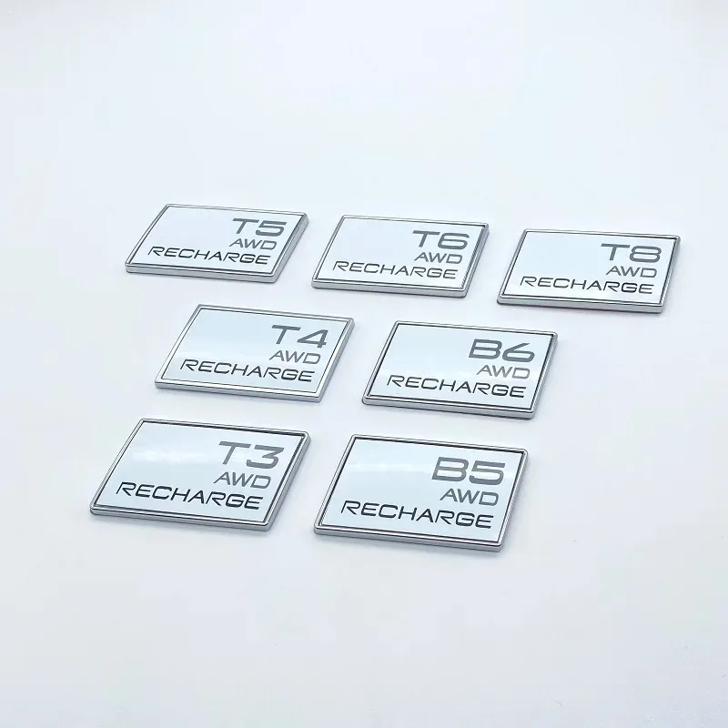 

Car 3D ABS Badge Emblem Decals Styling Sticker For Volvo T3 T4 T5 T6 T8 B5 B6 AWD Recharge XC40 XC60 XC90 S40 S60 S80 S90 V40