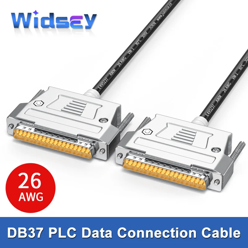 

DB37 PLC Programmer Data Line Connector Male To Male To Female Extension Cord Industrial Grade 37Pin Pure Copper Dual Shield