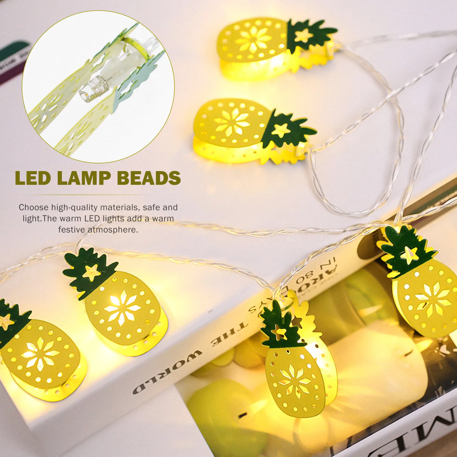 الأناناس LED سلسلة ضوء 1.5 متر 10 المصابيح الجنية الديكور غرفة نوم غرفة المعيشة مهرجان عطلة سلسلة أضواء الحفلات