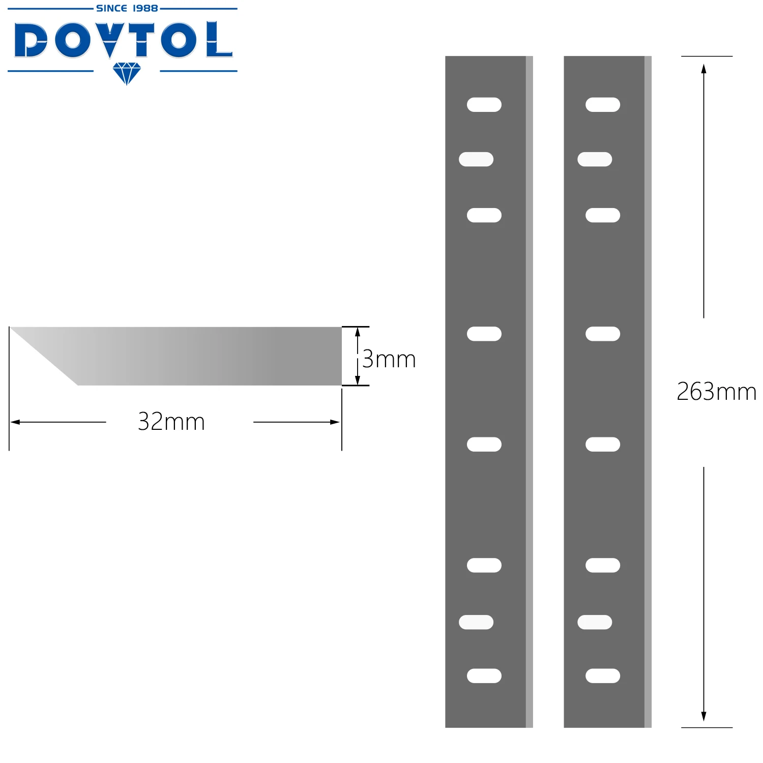 

Ryobi AP-10 HSS Planer Blades 263X32X3mm Single Honed Cutting Edge 10.3”x1-3/8”x1/8” 2 Pcs/set
