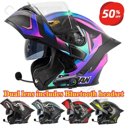 SOMAN Modular Helmet Flip Full Face Motorcycle Helmet Dual Visor Lens Racing Casco casque moto approved 오토바이핼멧