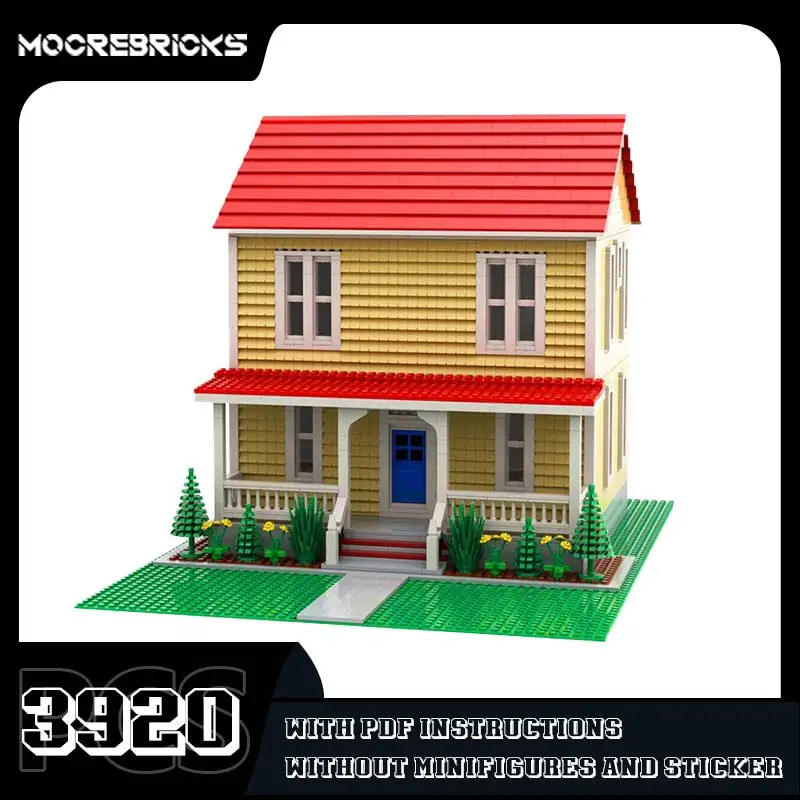 Countryside Scenery Simple Farm House Architecture Model Building Blocks Ultimate Collection Bricks Toys Children's Souvenirs