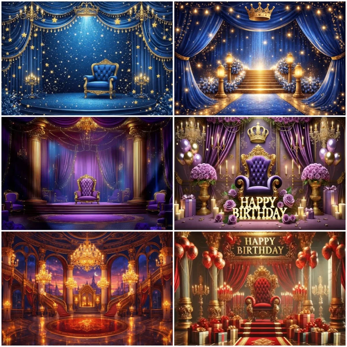 

Royal throne Theme Photography Background Palace King Crown Birthday Party Decoration Backdrop Prince Princess Shower Supplies