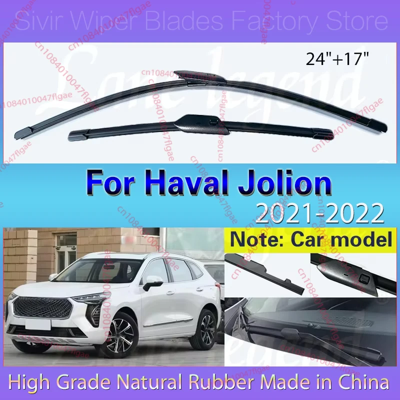 

Wiper Front Wiper Blades For Haval Jolion 2021 - 2022 Windshield Windscreen Clean Window Car Rain Brushes 24"17" Car Accessories