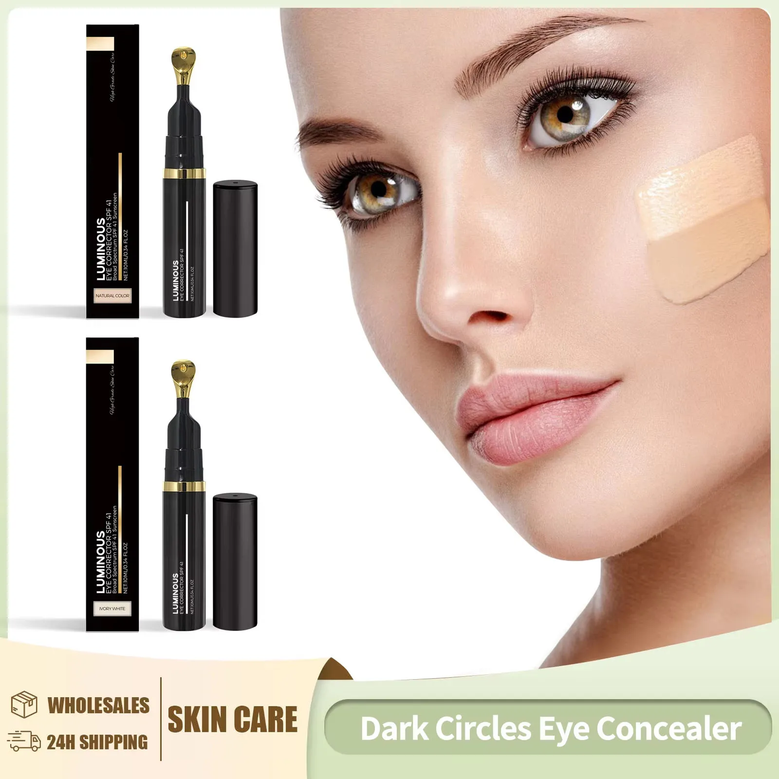 Dark Circles Concealer Long Lasting Not Easy to Remove Makeup Lightweight Skin-Friendly Full Coverage Concealer Cosmetics Makeup