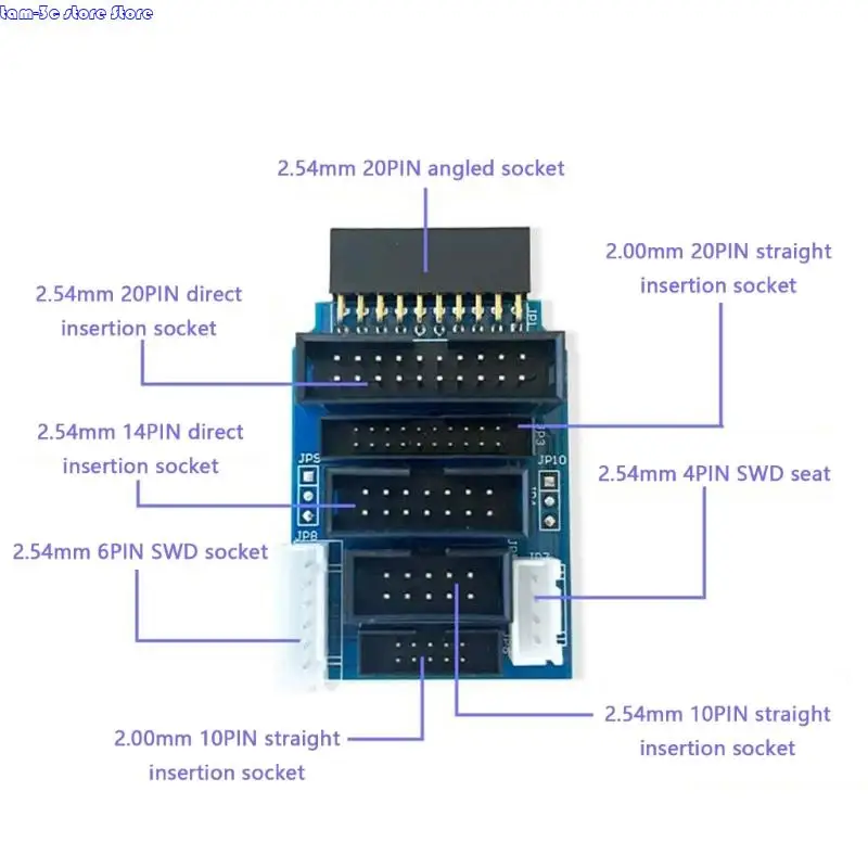 D0UA Portable JTAG إلى وحدة لوحة محول SWD لبروتوكولات دعم JTAG V 8 V 9