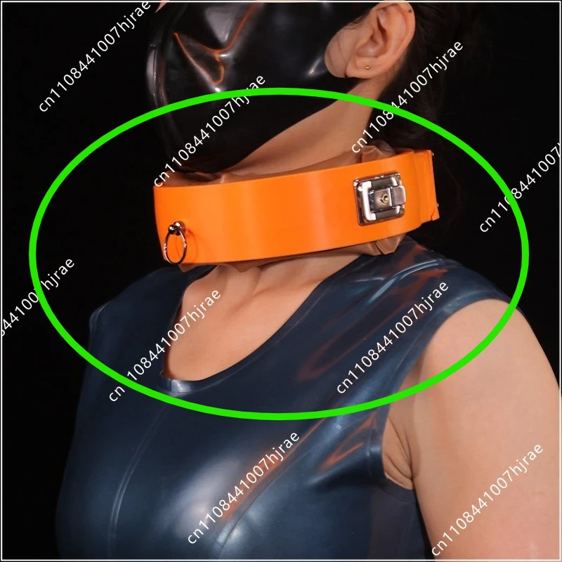Latex inflatable electric collar remote control high-quality mask C-type charging luminous discoloration